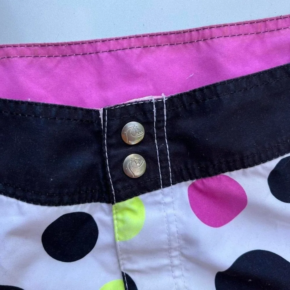 90s VTG Quiksilver board shorts polkadots